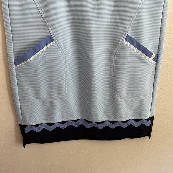 Simply Southern Women L Ice Blue Sporty Preppy Pockets 1/2 Zip Drew Dress NWT - Picture 3 of 12